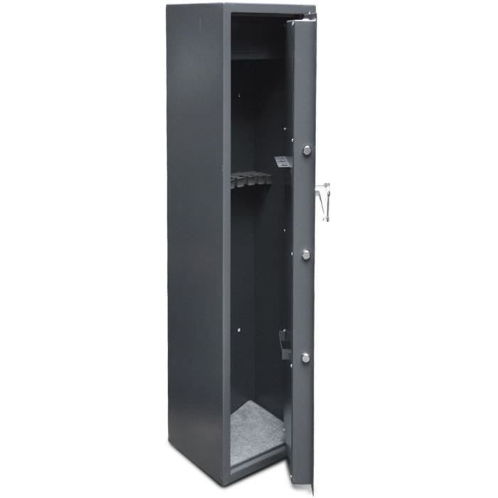 ELEM TECHNIC Armoire - Coffre fort pour arme 8 fusils à clé 48,8x36,0x145 cm