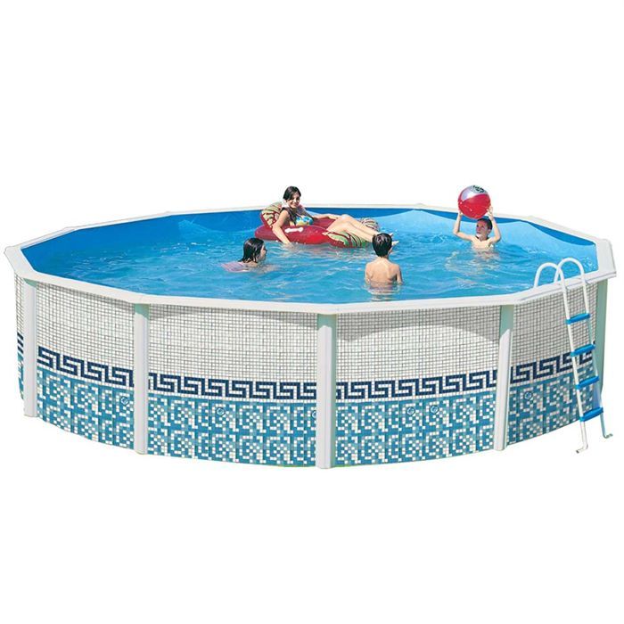 MOSAIQUE Piscine en acier circulaire 350x120