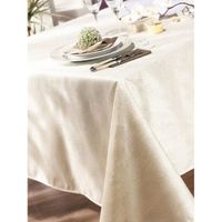 NAPPE DE TABLE Nappe en tissu 150x300 cm ANTHEA ivoire NAPPE DE TABLE Nappe en tissu 150x300 cm ANTHEA ivoire