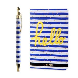 SO SEVEN Bundle BORD DE MER Coque+STYLO+CARNET-Bleu APPLE IPHONE 7
