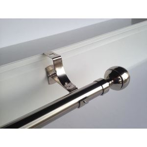 Tringle Pour Porte Achat Vente Pas Cher Tringle A Rideau 1 Support Nickel De à Rideaux ᴓ 28mm Pour