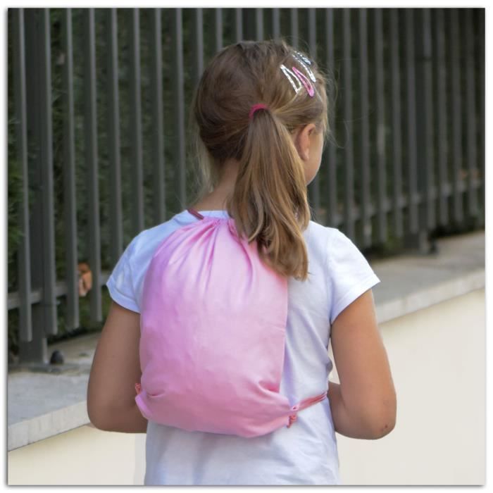 MLLE TOGA Sac activité enfant à customiser - 27x35 cm - rose