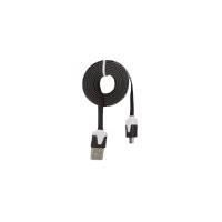 URBAN FACTORY Câble de chargement / de données - Micro-USB Type B (M) pour USB (M) - 1 m - Noir - Plat