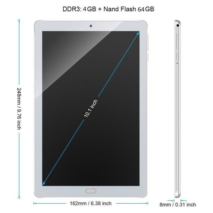 10,1 pouces Double carte double veille 3G Appel1