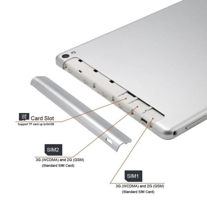 10,1 pouces Double carte double veille 3G Appel2