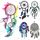 Autocollant fille
