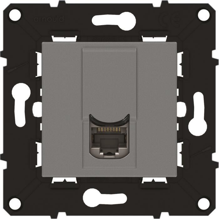 ARNOULD Espace évolution Prise RJ45 multimédia cat.6 ftp avec enjoliveur magnésium à assembler