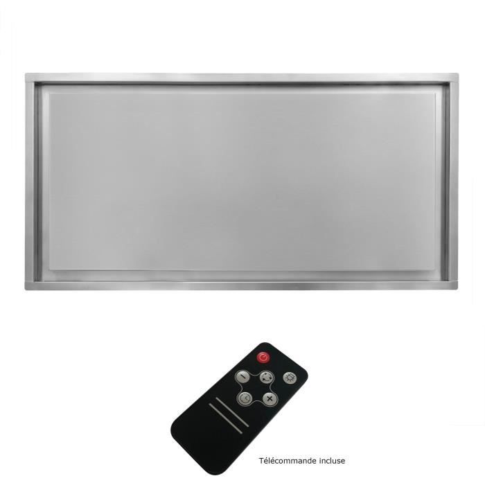 FRECAN AIR - ARCANE INOX - Hotte plafond - Evacuation ou recyclage - 1000m3-h - 41 dB mini - 3 vitesses - L100cm - Inox