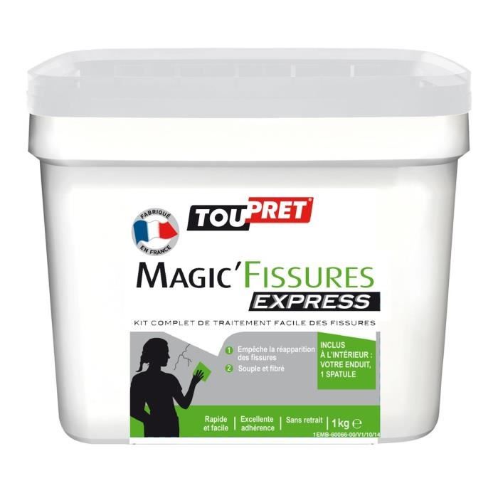 TOUPRET Enduit Magic'Fissures 1 kg avec spatule