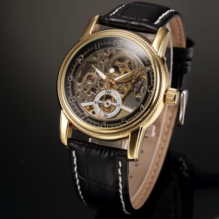 Montre De Poche Squelette Mécanique – Boîtier Double Lisse Argenté – Cadran Bleu Visible – Remontage Manuel