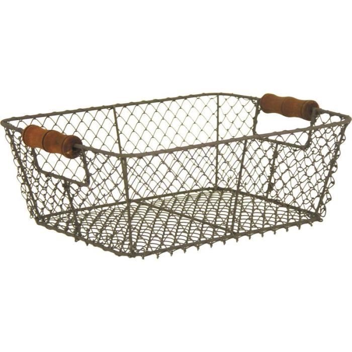 Corbeille panier de rangement en métal - Achat / Vente ...