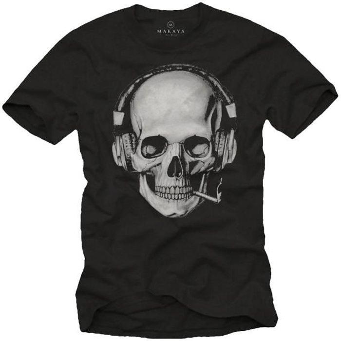 Tête De Mort T Shirt Adulte Rock And Skull Du S Au 2xl