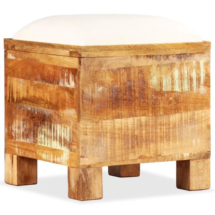 Banc Coffre 40 De Bois Massif Recycle 45 Tabouret X Rangement J3kfc1tl