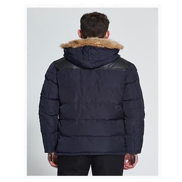 Masculin Amovible noir Vêtement gris Multi Capuchon marron À Noir Artificielle Fourrure Homme Col En poches vert Doudoune Hommes bleu q7R0wOn