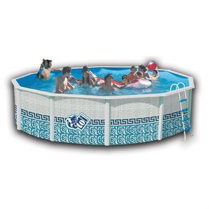 MOSAIQUE Piscine en acier circulaire 640x120