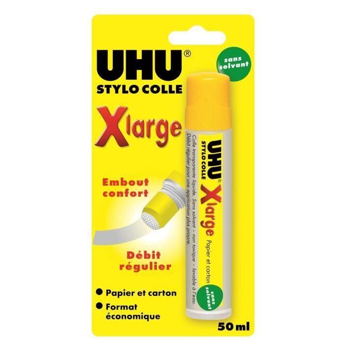Produit shopeco.fr : UHU Xlarge Stylo Colle Transparent 50ml (Lot de 3)