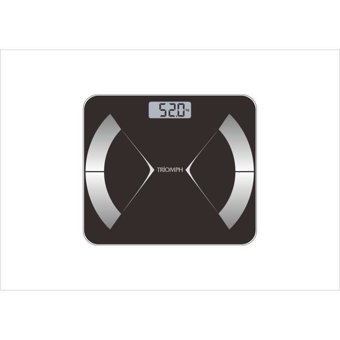 TRIOMPH Pèse personne connecté - Ecran LCD - Noir