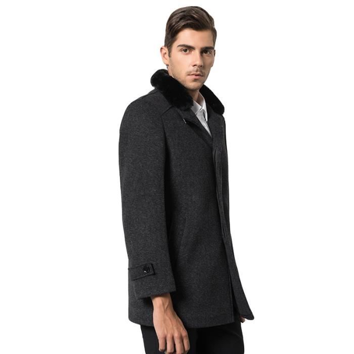Fourrure Col Revers Homme Hiver Manteau Automne Znpo8wkn0x v8N0nwm