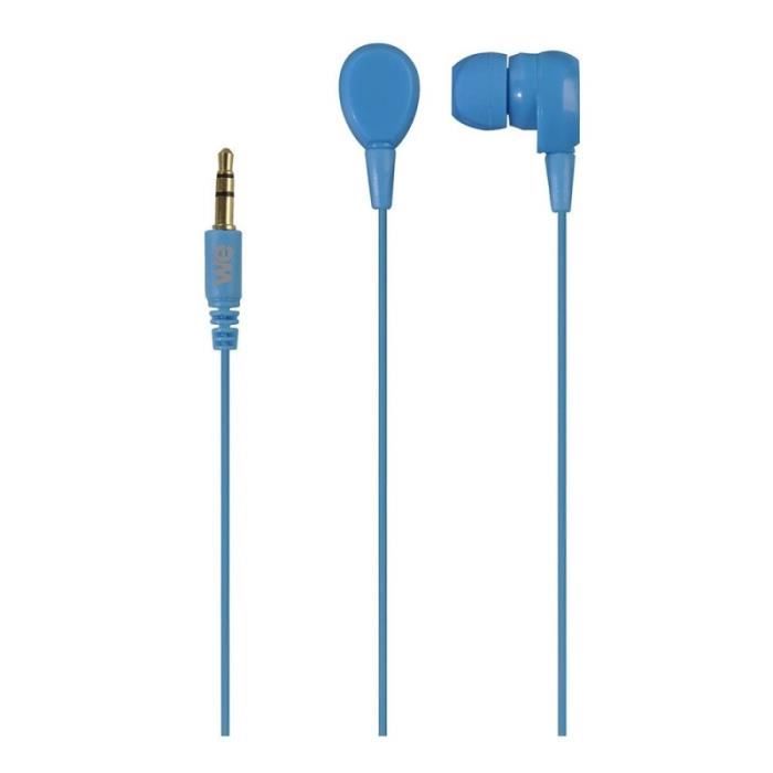 WE Ecouteurs - 1.2 m - jack 3.5 mm - 98 dB - Bleu