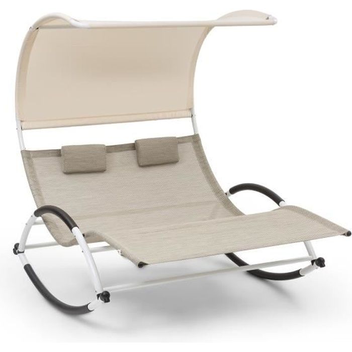 De Places 188 Double Soleil 2 Brentwood Bascule Oreillers Et Blumfeldt Avec 126 Auvent Chaise À Longue Crème X Cm Bain Rocker Pk0wOn