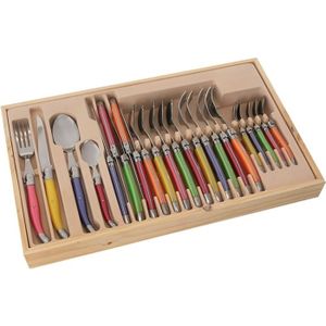LAGUIOLE Ménag?re 24 pi?ces Pastel