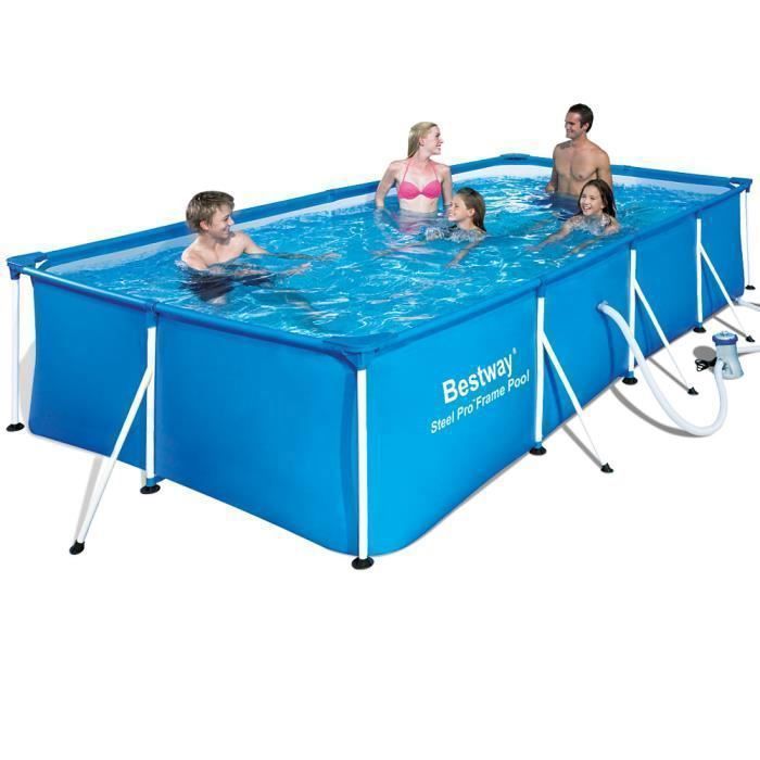 Bestway Piscine Rectangulaire Tubulaire L400 X L211 X H081m