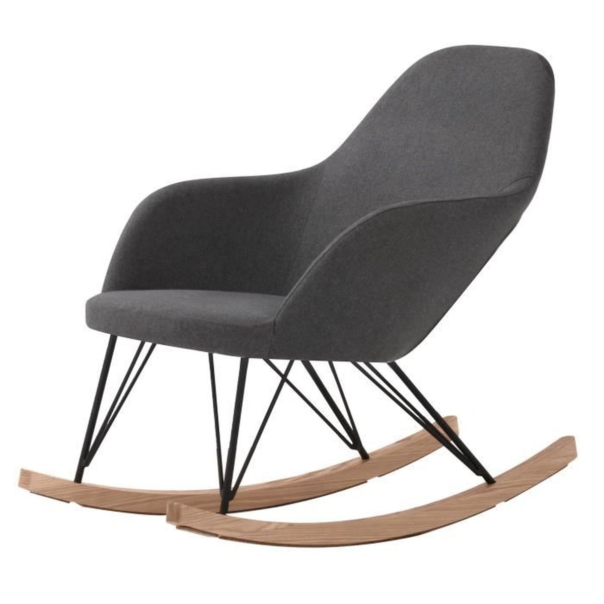 Rocking chair Malibu gris Achat / Vente fauteuil Gris Cdiscount