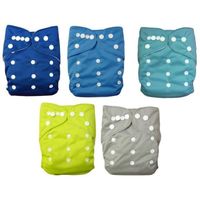 COUCHE LAVABLE 5 Couches Lavables avec Inserts Microfibre Absorba COUCHE LAVABLE 5 Couches Lavables avec Inserts Microfibre Absorba