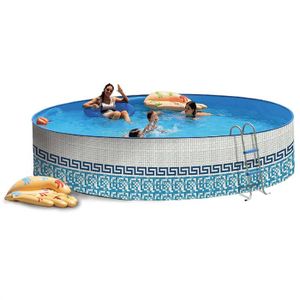 MOSAIQUE Piscine en acier circulaire 350x90