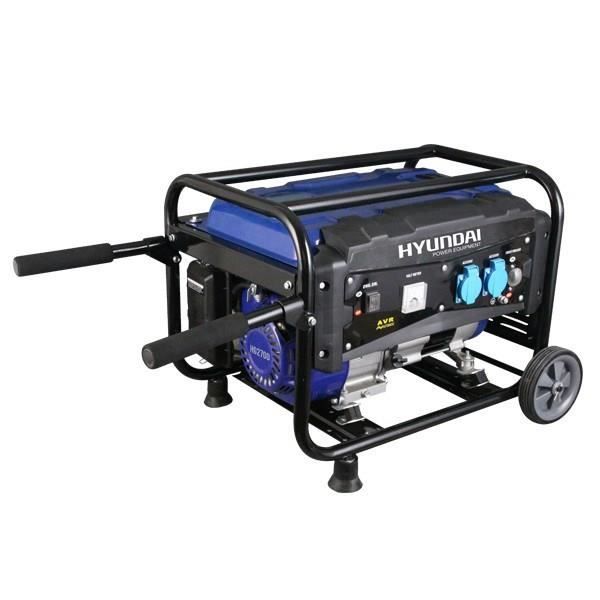 HYUNDAI Groupe électrogène à essence de chantier HG2700 - 2500 W à 2700 W - Bleu et noir