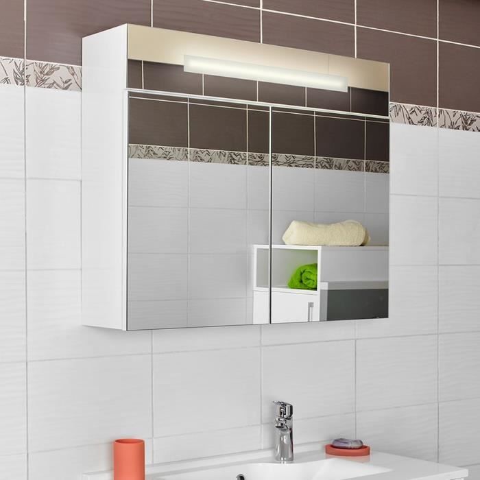 Armoire miroir salle de bain avec eclairage - Achat ...