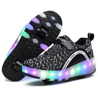 SKATESHOES Nouveau Style Enfant Basket Flyknit Roulettes à C SKATESHOES Nouveau Style Enfant Basket Flyknit Roulettes à C
