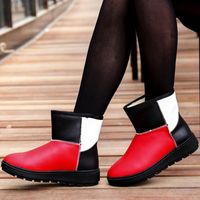 APRES SKI - SNOWBOOT Mode couleur mixte Bottes souple de neige en cuir APRES SKI - SNOWBOOT Mode couleur mixte Bottes souple de neige en cuir