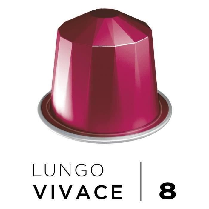 BELMIO Café Espresso Lungo Vivace Intensité 8 - Compatibles Nespresso - 10 capsules aluminium - 55 g