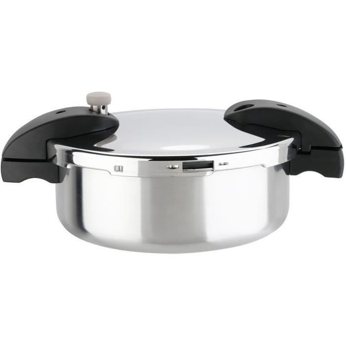SITRAM Autocuiseur Sitraprimo ave panier vapeur - Ø 24 cm - 4 L - Gris taupe et noir - Tous feux dont induction