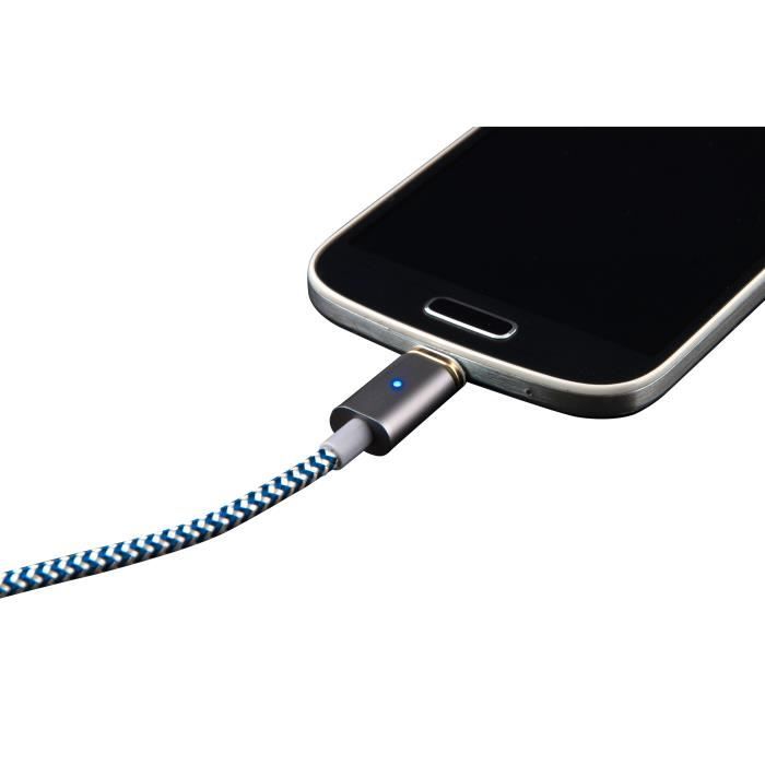 BLUESTORK Câble micro USB magnétique réversible vers USB