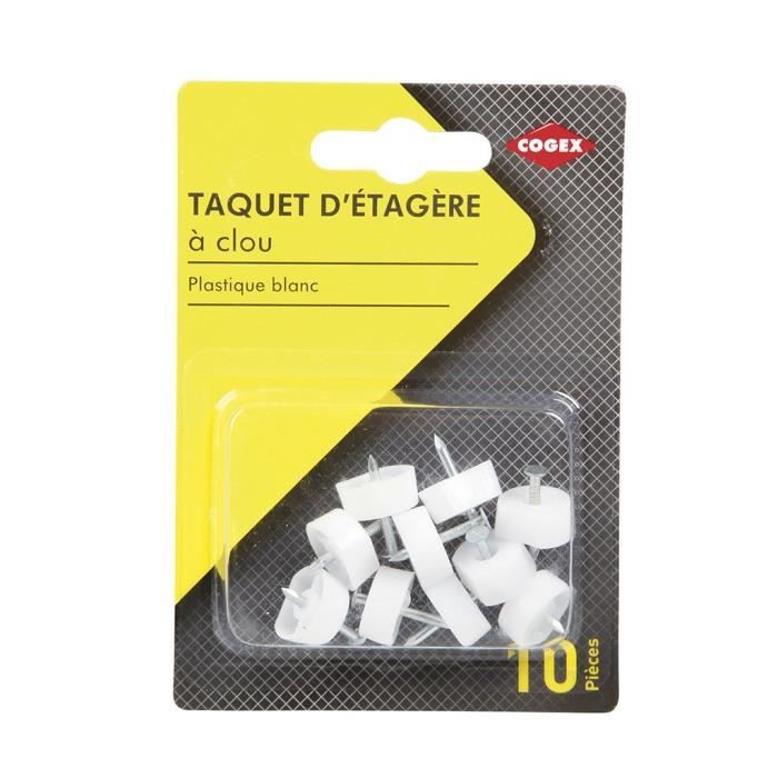 COGEX Taquet d'étagère à clou - 10 pcs