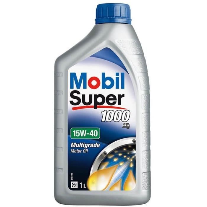 MOBIL Huile moteur essence minerale Super 1000 - 15W40 - 1L