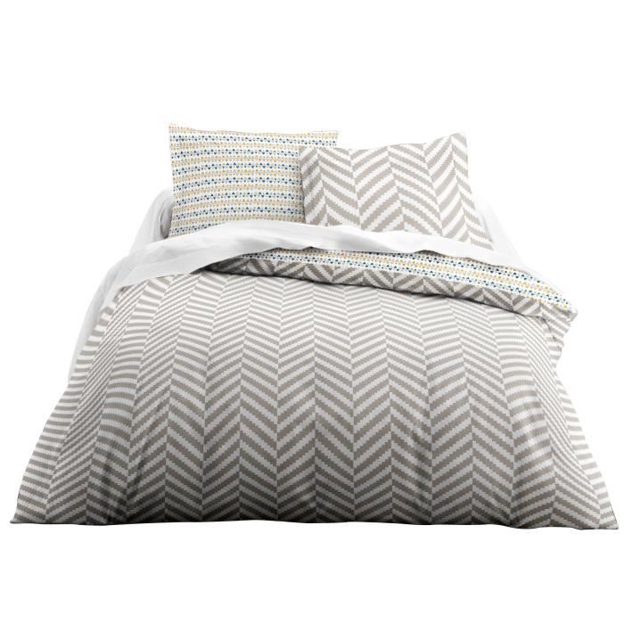 TODAY Parure de couette CRAZY AGRABA - 1 housse de couette 220x240 cm et 2 taies d'oreiller 63x63 cm - Motif fantaisie imprimé