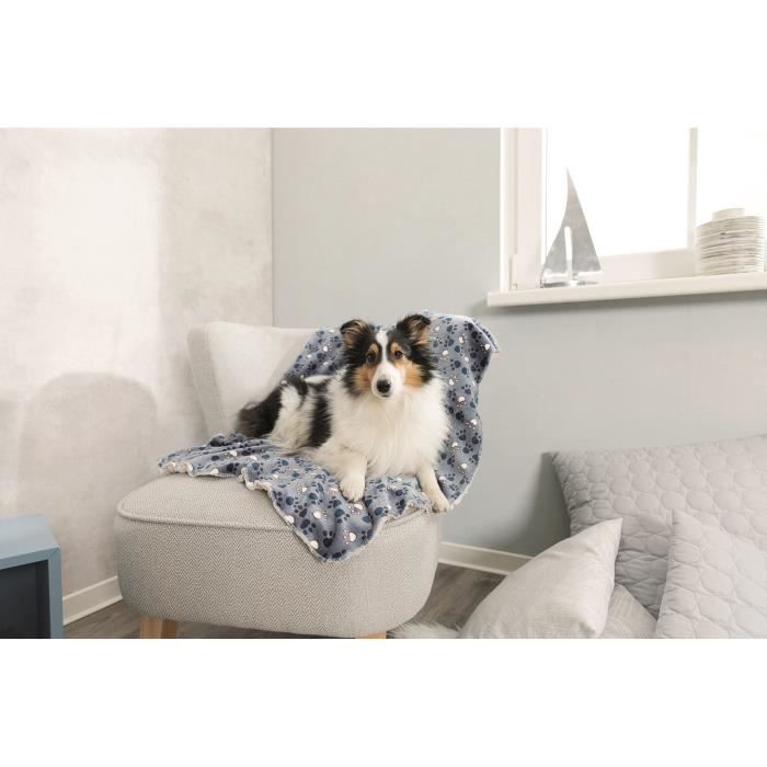 TRIXIE Couverture Tammy 150 × 100 cm - Bleu et beige - Pour chien