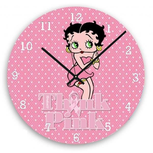 Horloge Murale Betty Boop Swag En Verre Achat Vente Horloge