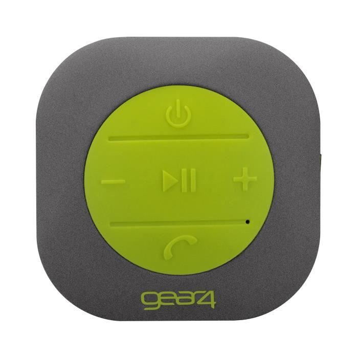 GEAR4 Shower waterproof stone PS023STG Mini-enceinte Bluelooth - Noir