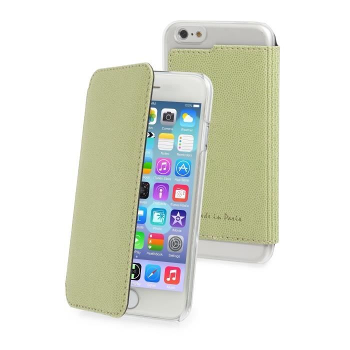 MUVIT Made In Paris Etui Crystal Folio Iphone 6-6s Citron Vert