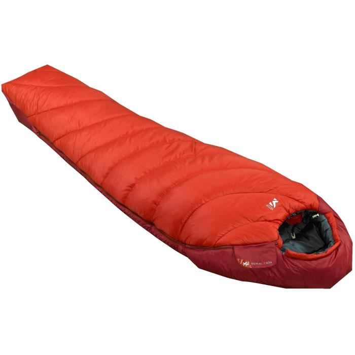 MILLET Sac de couchage 1 place Baikal 1500 - Mixte - Rouge