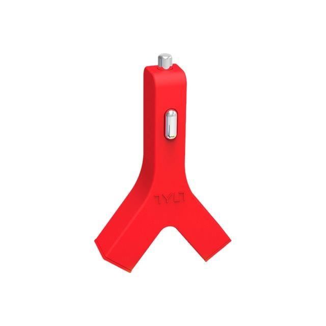 TYLT Chargeur de voiture avec double prise USB 4.2A - Rouge
