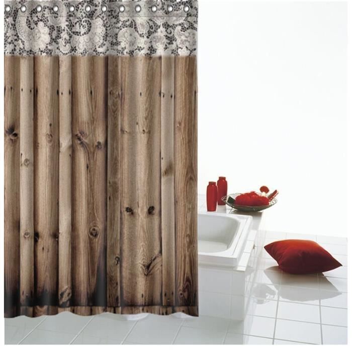 01101yl-5 Rideau de douche Shabby Chic Lace Barn bois Accessoires de ... 01101yl-5 Rideau de douche Shabby Chic Lace Barn bois Accessoires de ...