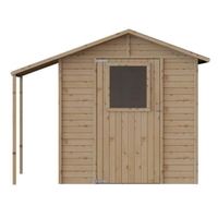 ABRI JARDIN - CHALET Abri de jardin bois + abri bûches - FSC - 4.21m²- ABRI JARDIN - CHALET Abri de jardin bois + abri bûches - FSC - 4.21m²-