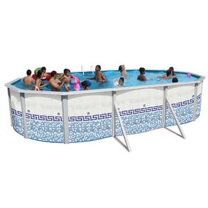 MOSAIQUE Piscine en acier ovale 640x366x120
