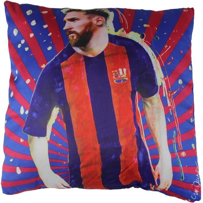 LM87 Coussin Microfibre 40x40 cm rouge et bleu