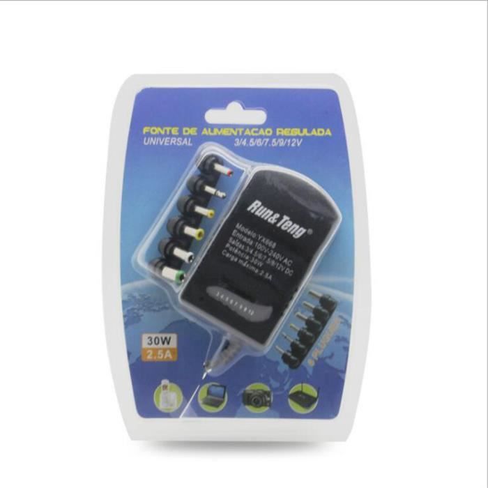 Chargeur EU Prise Réglable avec 6 adaptateur Secteur Alimentation 3 / 4.5 /  6 / 7.5 / 9 / 12V Chargeur - Cdiscount Informatique